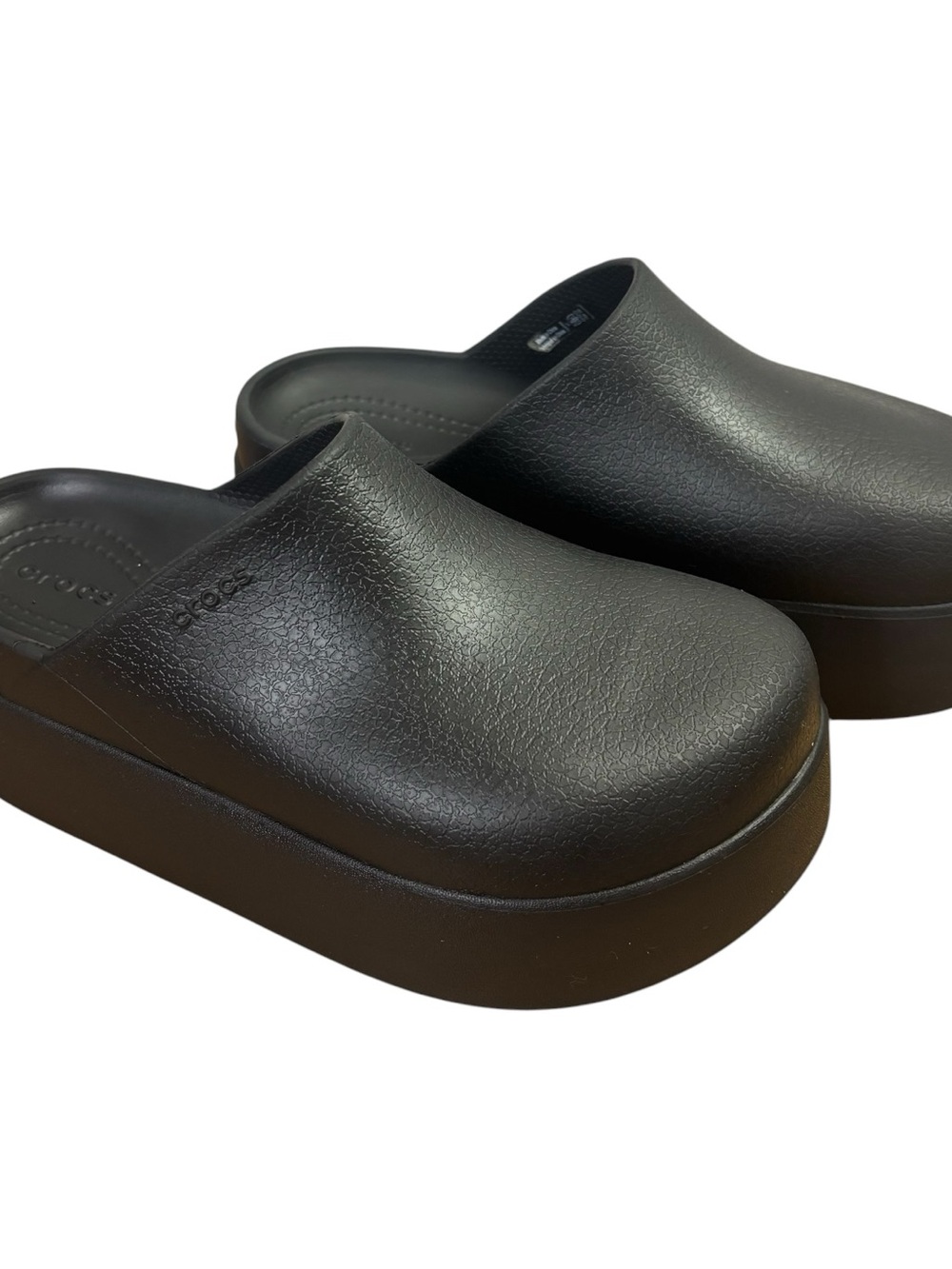 Crocs Dylan black Platform Clog mules heels shoes women’s size 7